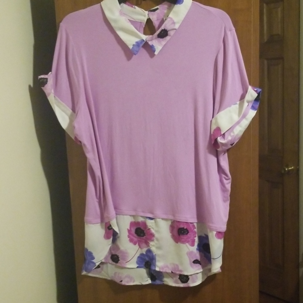 Elle purple prep top